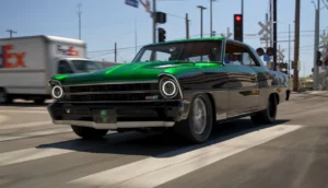 Chevrolet Nova 1967, apelidado de “ZR9 Nova”, pilotado e construído no estilo garage‑built