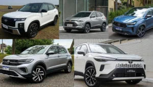 SUVs mais vendidos no Brasil em agosto de 2025