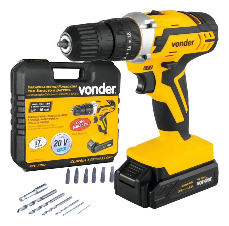 Furadeira Parafusadeira Impacto Bateria - Pfv238i Vonder