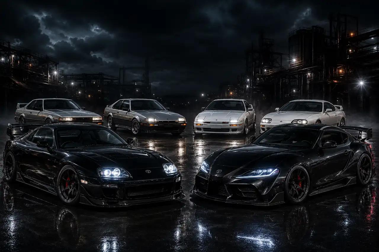 A evolução do Toyota Supra mk1 ao mk5